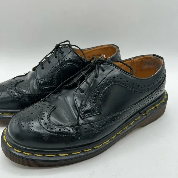 COPY - RARE Vtg Dr Martens 3989 Made in England Wingtip Black Brogues Oxfords C… - Picture 4 of 12